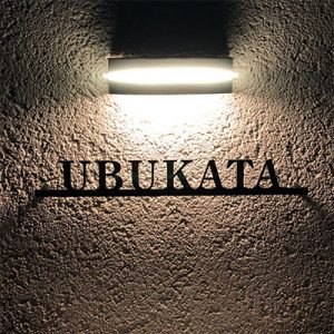 ステンレス切り文字表札ミバエ