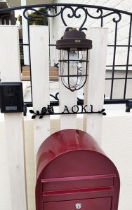 ステンレス切り文字表札ミバエ