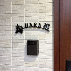 ステンレス切り文字表札ミバエ