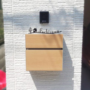 ステンレス切り文字表札ミバエ