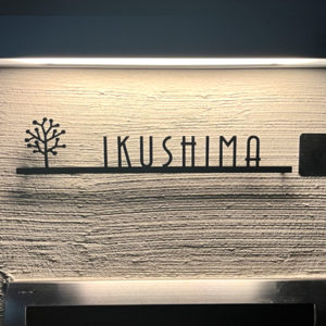 ステンレス切り文字表札ミバエ+one